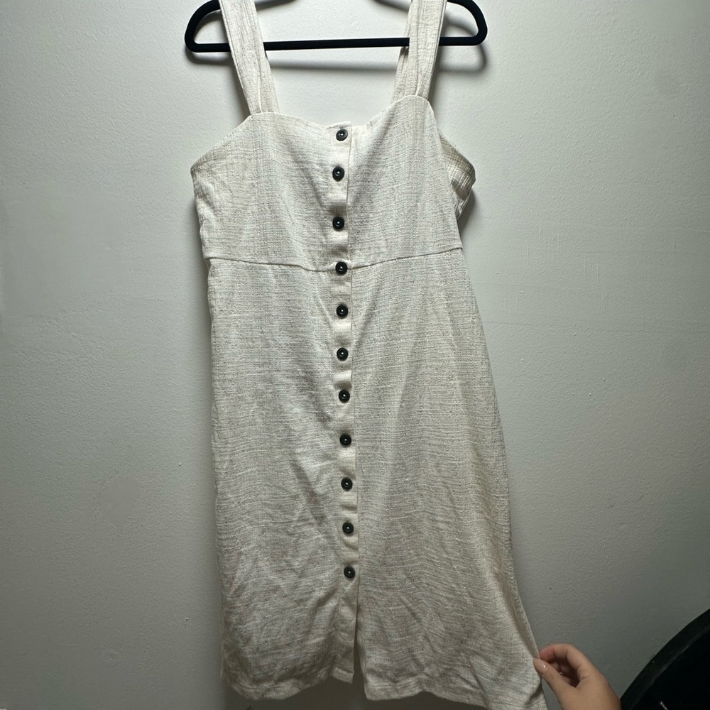 Madewell Cream Button-Down Dress